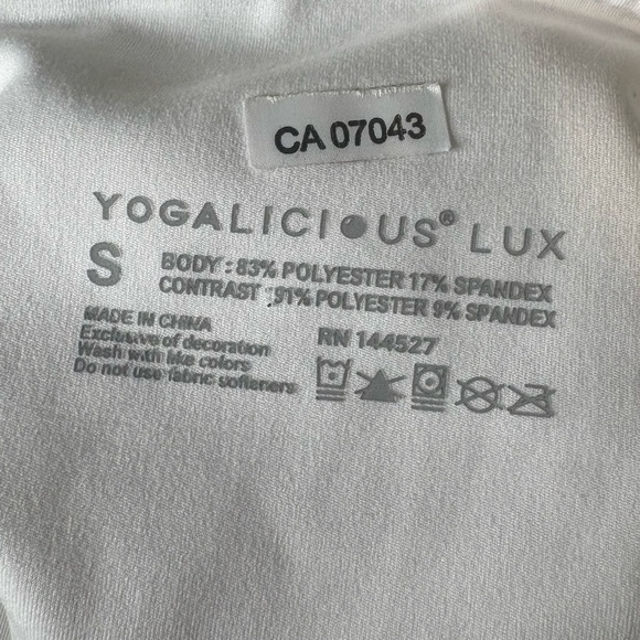 Yogalicious Lux White High-Waist Biker Shorts | Yoga & Athleisure | Size S - Picture 6 of 6